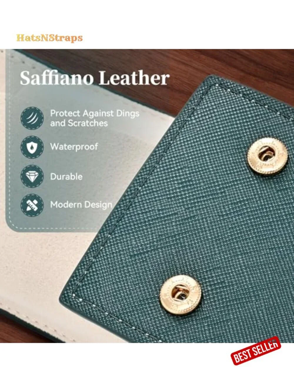Leather Single Watch Travel Pouch with Suede Lining